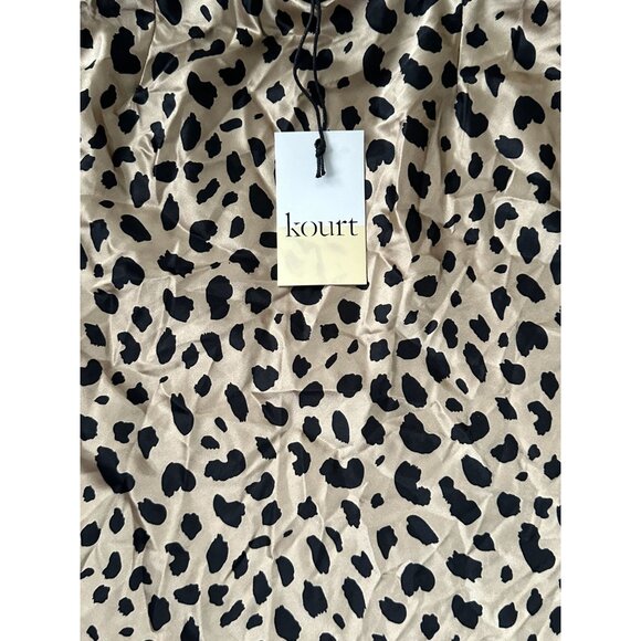 KOURT Animal Print MIDI Satin Skirt Sz M NEW New with tags - Picture 5 of 6